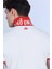 Davıs Beyaz Erkek Kontrast Yaka Detaylı, Baskılı Polo Yaka Tshirt 2