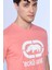 Logo Tee Pembe Erkek Bisiklet Yaka Tshirt 1