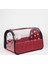 Şeffaf Flybag Pet Taşıma Çantası Kırmızı 26X43X27H cm 1