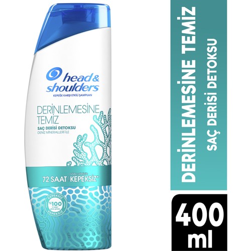 Head & Shoulders Şampuan Derinlemesine Temiz Saç Derisi Detoksu Kepeğe Karşı Etkili 400 ml