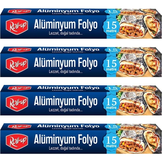 Roll-Up Alüminyum Folyo Seti 30 cm x 15 M 10 Mic 4'lü