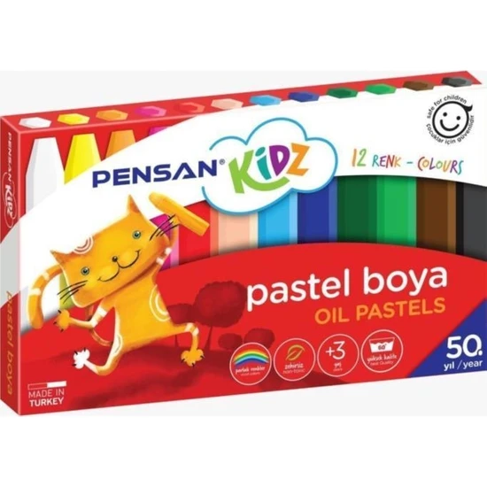 Pensan Kidz Pastel Boya 12'li