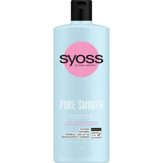 Syoss Pure Smooth Micellar Şampuan 500 ml