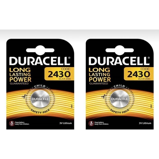 Duracell CR2430 Lithium 3V Pil 2'li Fiyatı Taksit Seçenekleri