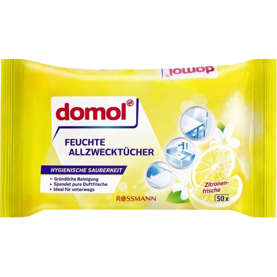 Domol Limon Kokulu Genel Amaçlı Bez / Mendil 50'li
