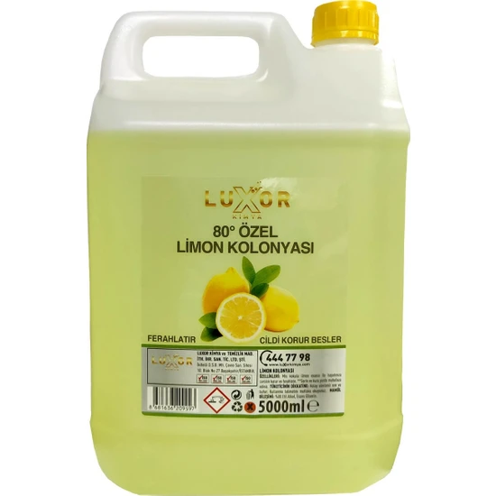 Luxor 5 Litre 80 Derece Limon Kolonyası