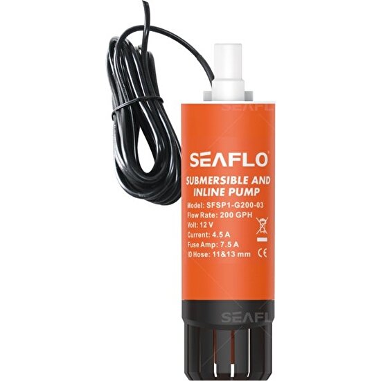 Seaflo SR09517 Sintine Dalgıç Pompa 12 Volt 200 Gph 37.7mm Dış Çap