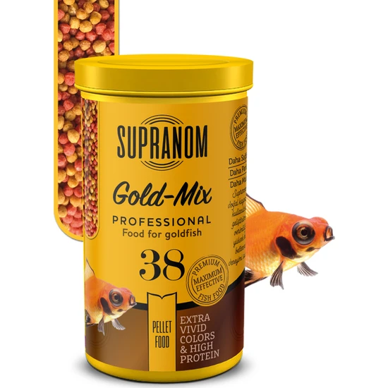 Supranom Japon Balık Yemi Gold-Mix Pellet Food 250ML (38)