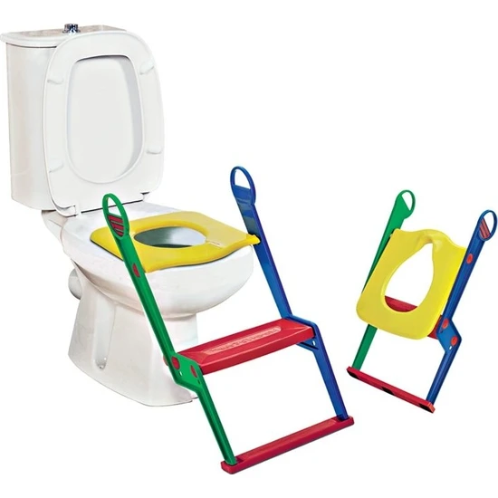 Birtekbebe Tuvalet Alıştırıcı Klozet Adaptörü Basamaklı Renkli Çocuk Tuvalet Yardımcısı