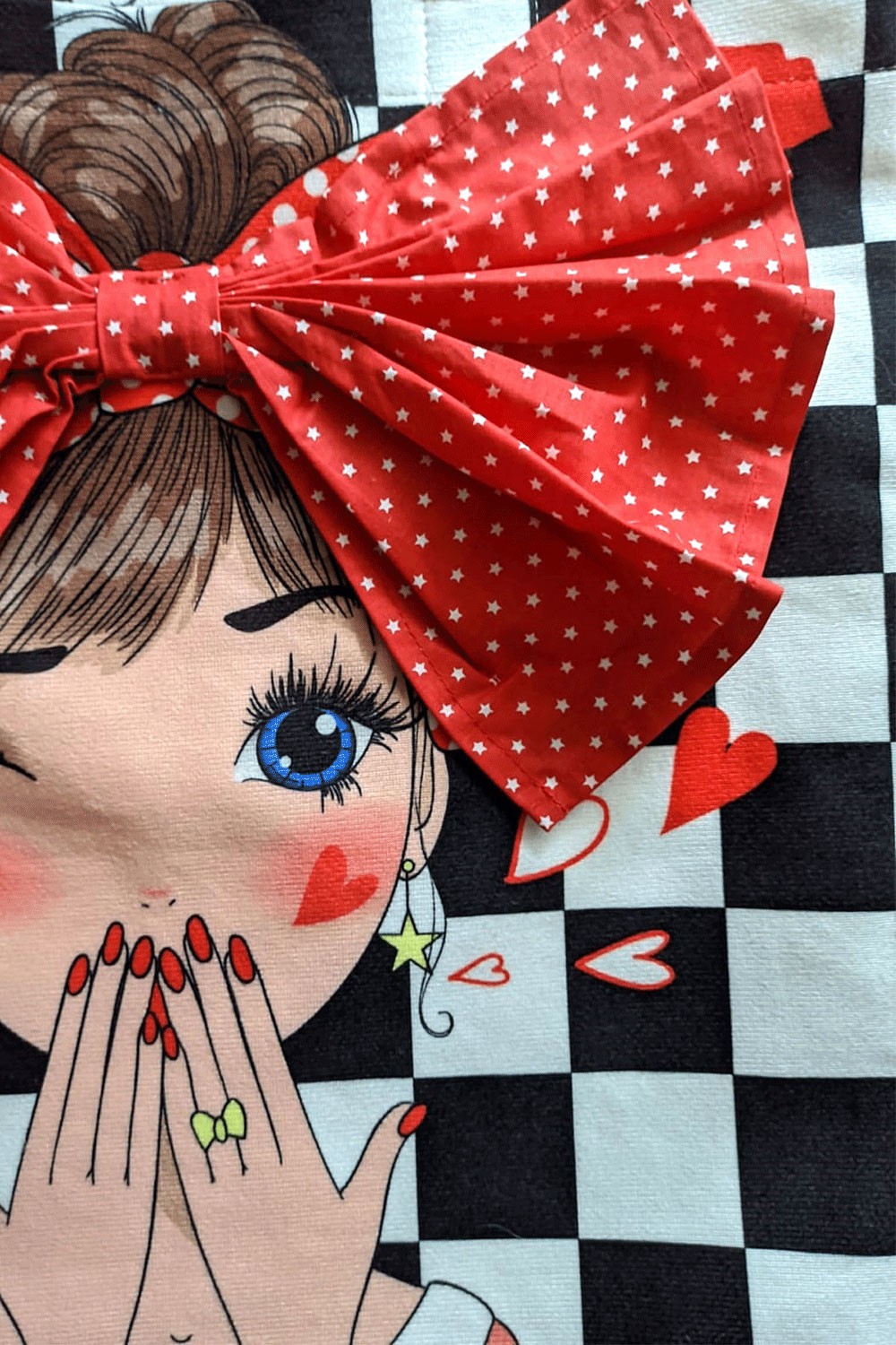 Ays Home Popart Desen Dama Desen Bez Plaj Alışveriş Çantası Günlük Kullanım İçin Şık Görünüm görsel 3