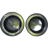 Kingstar Universal Mercekli LED Angel Sis Farı, 89MM Beyaz
