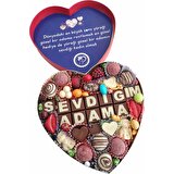 Yazılı Harfli Isimli Resimli Hediyelik Kalpli Çikolata Kutusu Sevdiğim Adama
