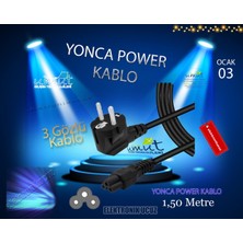 Moonkip Laptop Adaptör Güç Kablosu-Yonca Power Kablosu 1.5 Metre,laptop Elektrik Power Kablosu 1.5 Metre