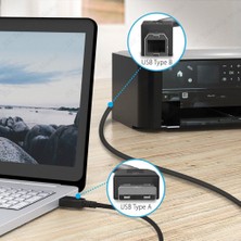 Moonkip Yazıcı Kablosu Ara Printer USB Bağlantı Bağlama Kablo Network Lazer Hp Canon Brother