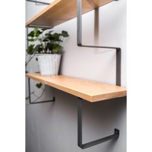 Mobitopya Metal Ayaklı Duvar Rafı, 3 Katlı Duvar Rafı, Kitaplık, Saksılık, Banyo, Mutfak, Salon, Tv
