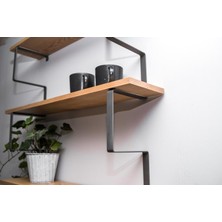 Mobitopya Metal Ayaklı Duvar Rafı, 3 Katlı Duvar Rafı, Kitaplık, Saksılık, Banyo, Mutfak, Salon, Tv
