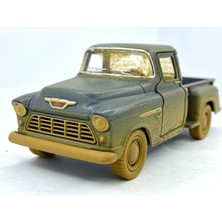 Kinsmart 1955 Chevy Stepside Pick - Up (Çamurlu) - Çek Bırak 5inch. Lisanslı Model Araba, Oyuncak Araba 1:32