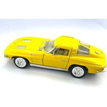 Kinsmart 1963 Corvette Sting Ray - Çek Bırak 5inch. Lisanslı Model Araba, Oyuncak Araba 1:36