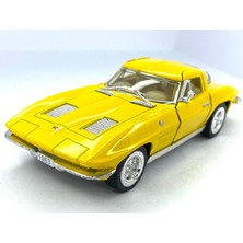 Kinsmart 1963 Corvette Sting Ray - Çek Bırak 5inch. Lisanslı Model Araba, Oyuncak Araba 1:36