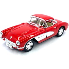 Kinsmart 1957 Chevrolet Corvette Çek Bırak 5inch. Lisanslı Model Araba, Oyuncak Araba 1:34