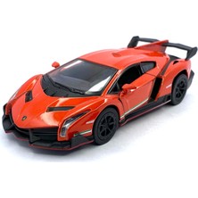 Kinsmart Lamborghini Veneno Çek Bırak 5inch. Lisanslı Model Araba, Oyuncak Araba 1:36