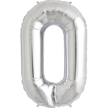İKM Harf Balon Folyo Orta Boy  75 cm Gümüş O