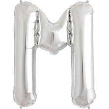 İKM Harf Balon Folyo Orta Boy  75 cm Gümüş M