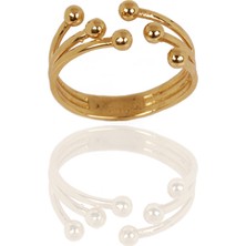 Adil Idil Kuyumculuk Taşsız Top Şekilli Eklem Yüzüğü