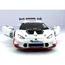 Kinsmart Lamborghini Huracan LP620 - 2 Super Trofeo Çek Bırak 5inch. Lisanslı Model Araba, Oyuncak Araba 1:36