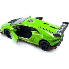 Kinsmart Lamborghini Huracan LP620 - 2 Super Trofeo Çek Bırak 5inch. Lisanslı Model Araba, Oyuncak Araba 1:36