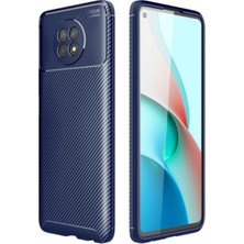 Caseart Xiaomi Redmi Note 9 5g Karbon Tasarımlı Kapak - Lacivert