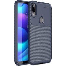 Caseart Xiaomi Mi Play Karbon Tasarımlı Kapak - Lacivert