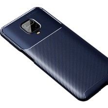Caseart Xiaomi Redmi Note 9s Karbon Tasarımlı Kapak - Lacivert