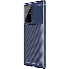 Caseart Samsung Galaxy Note 20 Ultra Karbon Tasarımlı Kapak - Lacivert
