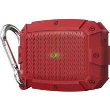 Kzy Apple Airpods Pro Uyumlu Darbe Korumalı Askılı Kılıf - Kırmızı