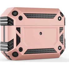 Kzy Apple Airpods Pro Uyumlu Zırh Korumalı Kılıf - Rose Gold