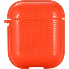 Kzy Apple Airpods Uyumlu Bal Peteği Tasarımlı Kılıf - Turuncu