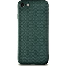 Kzy Apple iPhone 7 Kılıf Yumuşak Silikon Prizma Desenli Arka Kapak - Yeşil