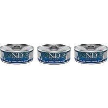 N&d Ocean Tahılsız Ton Balığı&morina Balığı&karides&balkabağı Yavru Yaş Kedi Konservesi 80 gr x 3 Adet