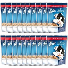 Felix Sığır Etli Yaş Kedi Maması 100 gr x 20 Adet