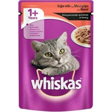 Whiskas Adult Sığırlı Yaş Kedi Maması 100 gr x 24 Adet