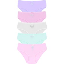 Biyokids Kız Çocuk Külot 5 Li Paket Yumuşak Pamuklu Karışık Renkli Günlük Kullanım İçin