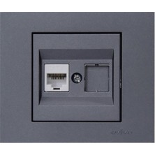 Ovivo Grano Füme Data Prizi+Çerçeve (Cat6 - Jaklı)