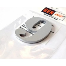 Gendec 8 cm  No = 9 Yapışkanlı Metalik Gri Kapı Numarası