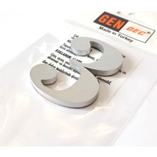 Gendec 8 cm  No = 3 Yapışkanlı Metalik Gri Kapı Numarası