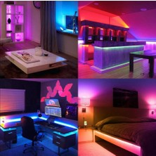 İntec 3 Çipli Rgb Şerit LED Iç Mekan LED 10 Metre Kuruluma Hazır Set