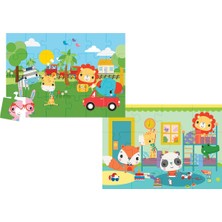 KS Games Fisher Price Baby Puzzle Railway & Bedtime 2in1