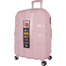 Bagacar Iv Sert Silikon Kırılmaz Büyük Boy Valiz Pudra