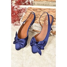 Fox Shoes Lacivert Kumaş Kadın Babet H726809004