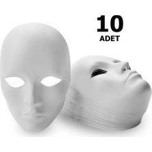 Hobialem Karton Maske, Boyanabilir, Eğitici Maske Boyama, Etkinlik ve Hobi Maskesi 10'lu